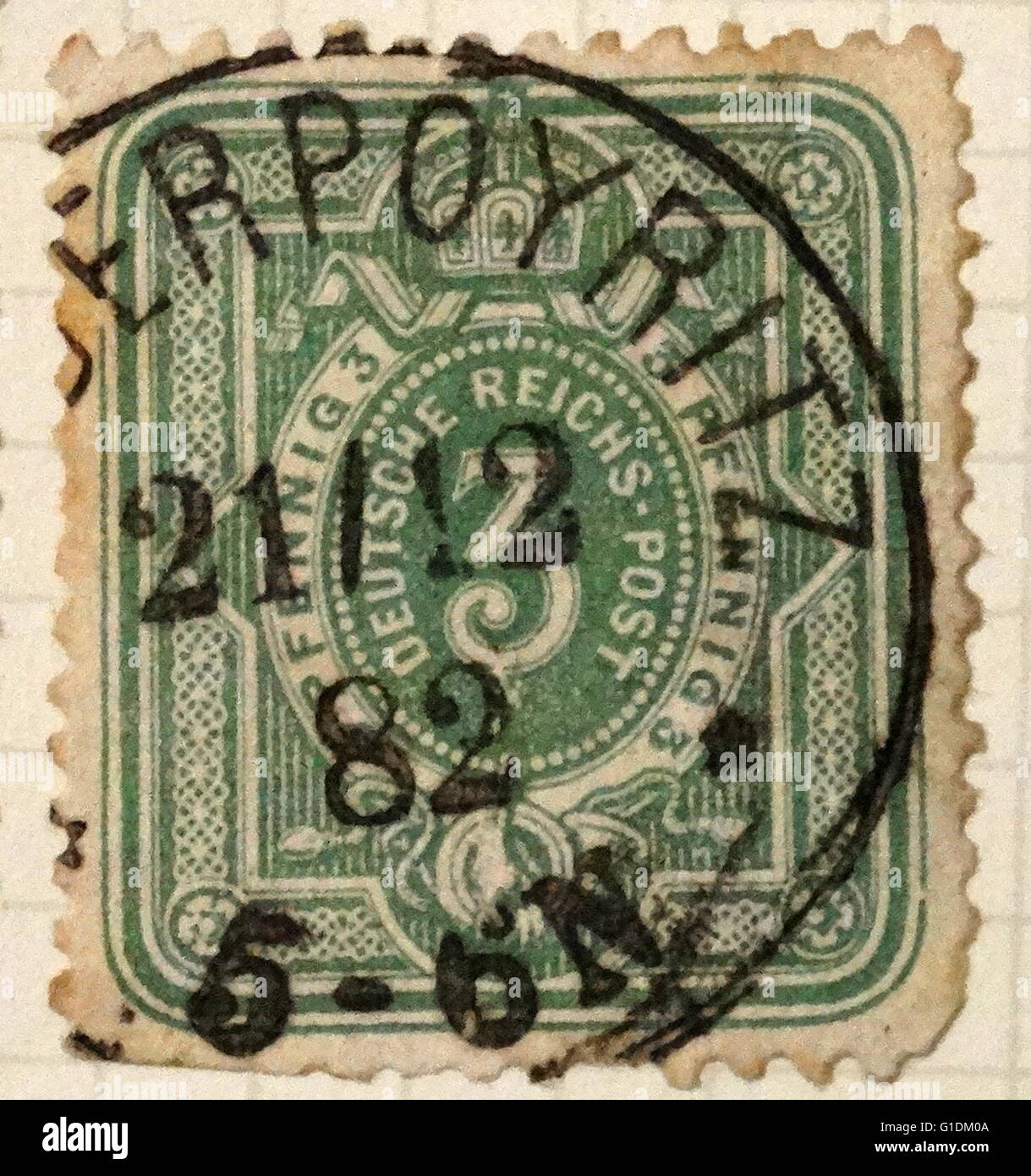 Deutsche Reichspost stamp used during the Second World War. Dated 20th Century Stock Photo