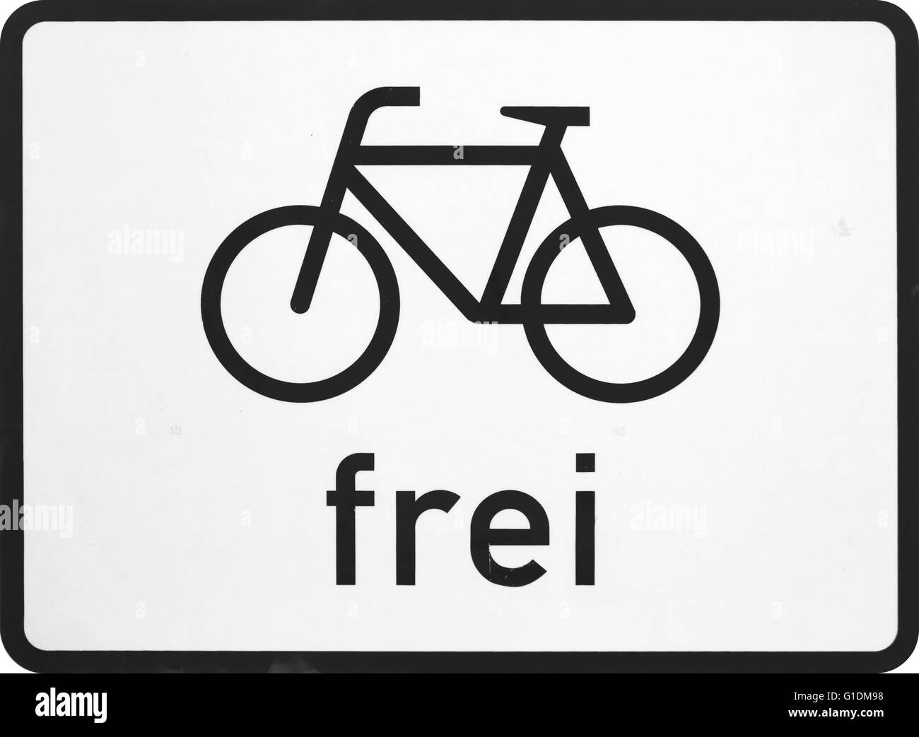 German traffic sign with Bike usage permitted Stock Photo Alamy