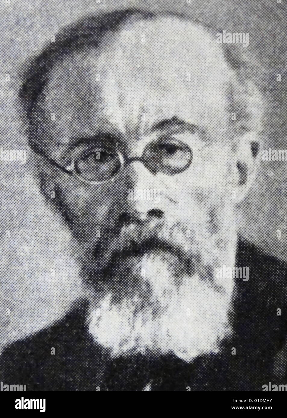 Photographic portrait of Wilhelm Wundt (1832-1920) a German physician, physiologist, Philosopher and Professor. Dated 20th Century Stock Photo
