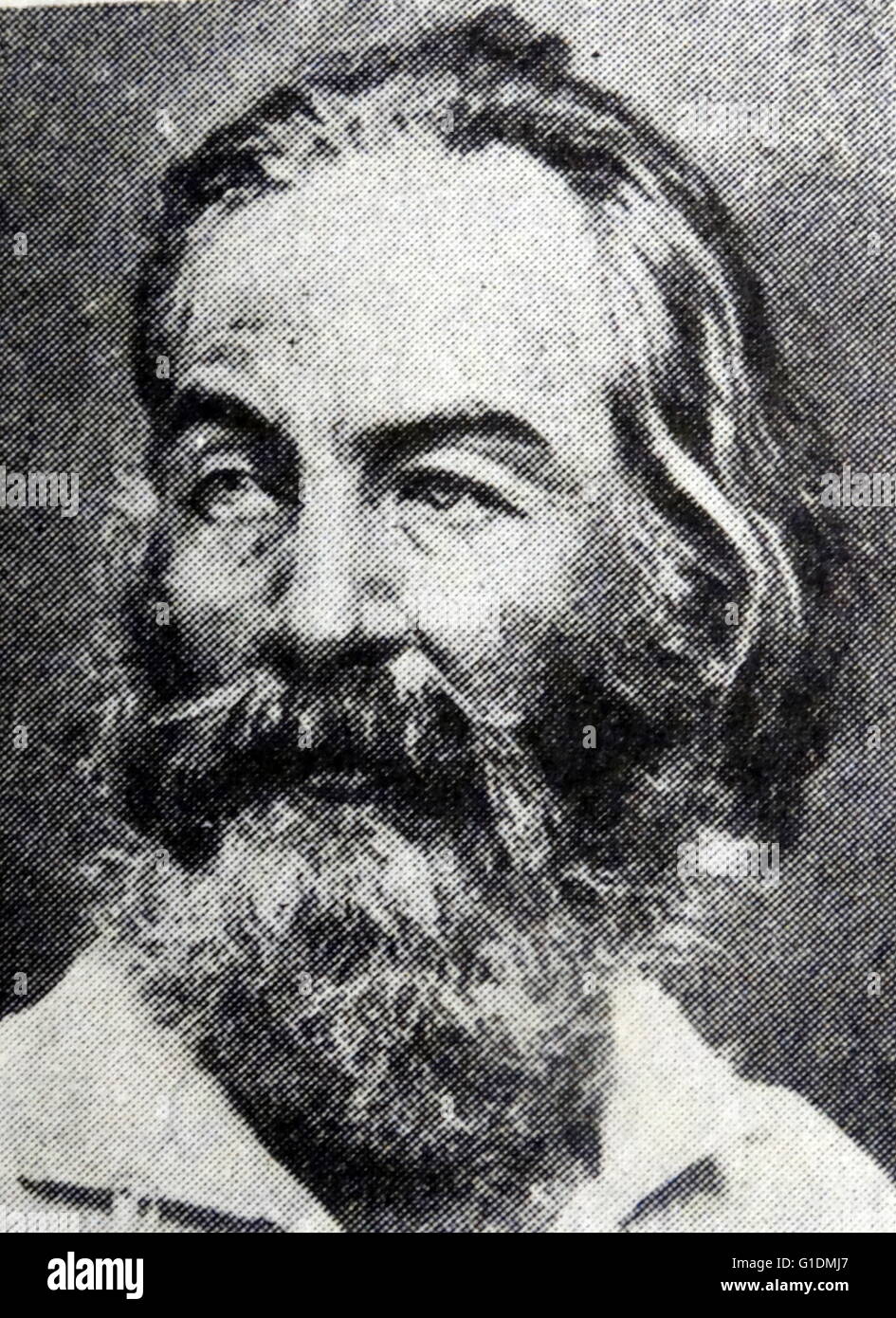 Portrait of Walt Whitman (18191892) an American poet, essayist and