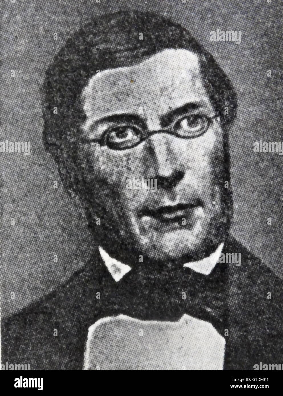 Portrait of Matthias Castrén (1813-1853) a Finnish ethologist and philologist. Dated 19th Century Stock Photo