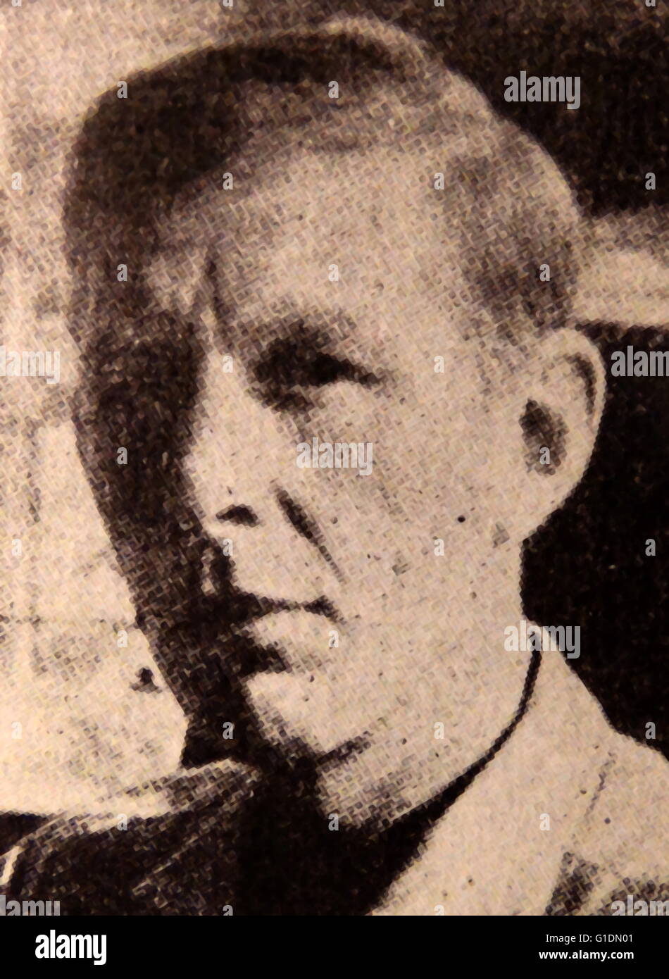 Photographic portrait of W. H. Auden (1907-1973) an Anglo-American poet. Dated 20th Century Stock Photo