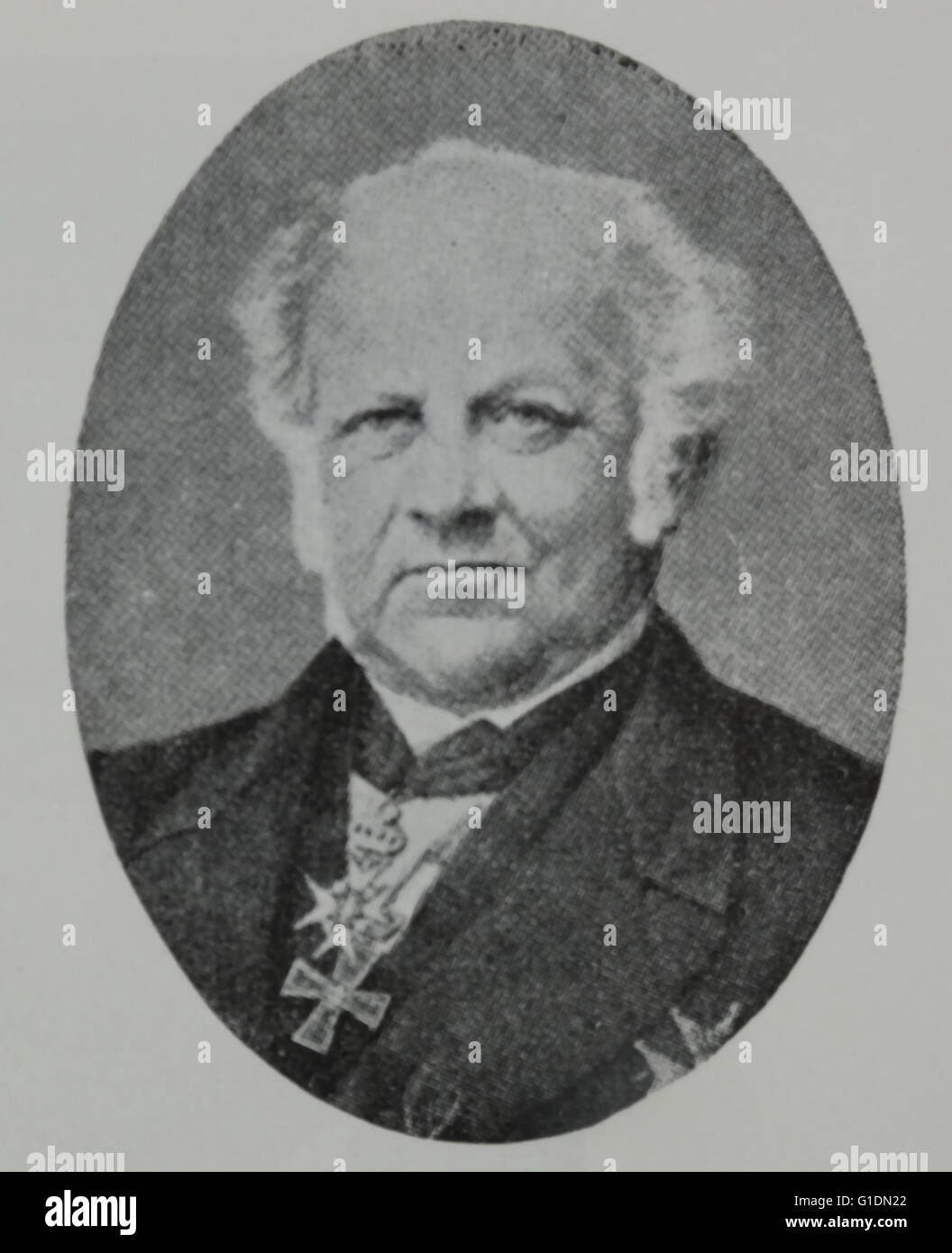 Portrait of Corfitz Augustin Beck-Friis (1824-1897) a Swedish Count, Farmhouse Holder and member of parliament. Dated 19th Century Stock Photo