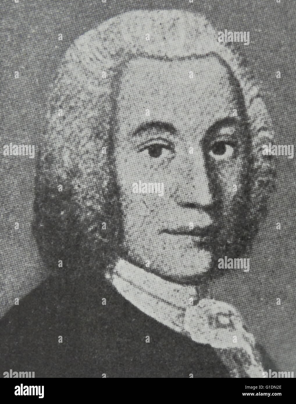 Portrait of Anders Celsius (1701-1744) a Swedish astronomer, physicist and mathematician. Dated 18th Century Stock Photo