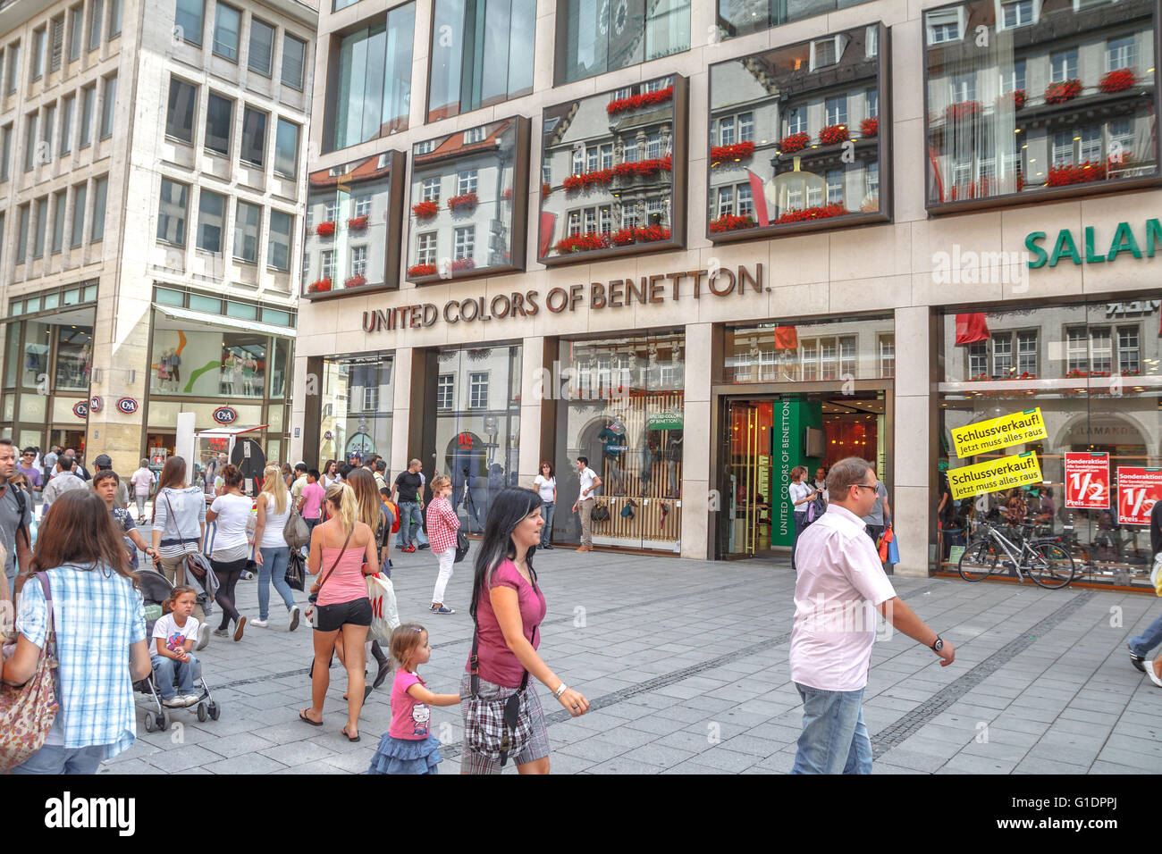 United Color of Benetton in Karlsplatz , Munich, Germany Stock Photo ...