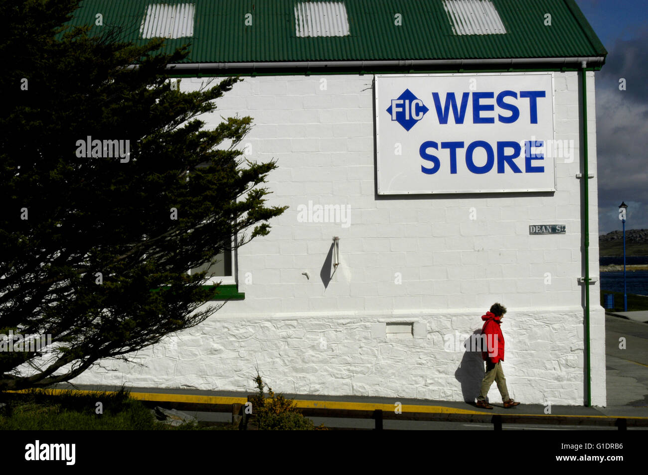 Woman market stanley falklands town hires stock photography and images