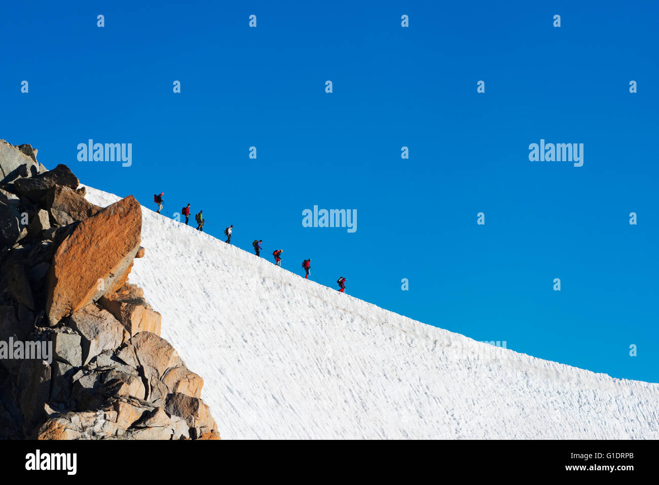 Aiguille du midi arete hi-res stock photography and images - Alamy