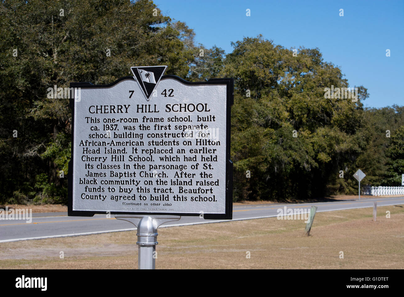 South Carolina, Hilton Head. Historic Cherry Hill School. Oneroom