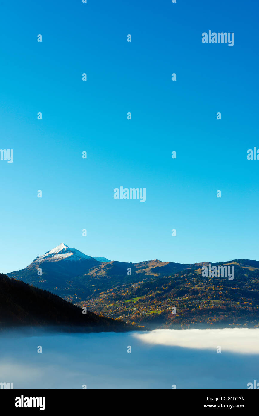 Europe, France, Haute Savoie, Rhone Alps, Sallanches, weather inversion