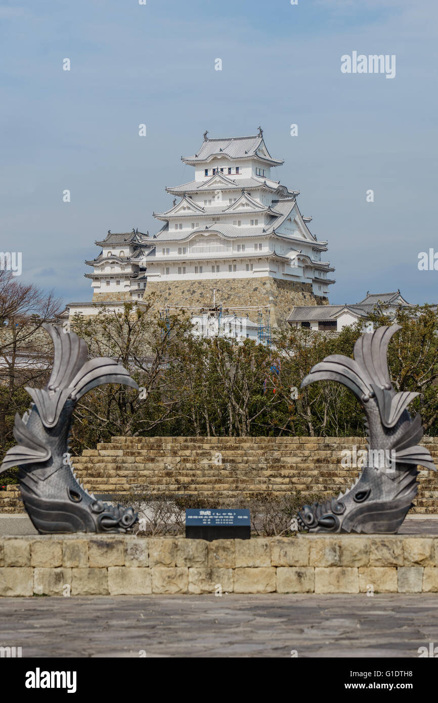 Himeji castle in winter, Himeji, Japan Stock Photo Alamy