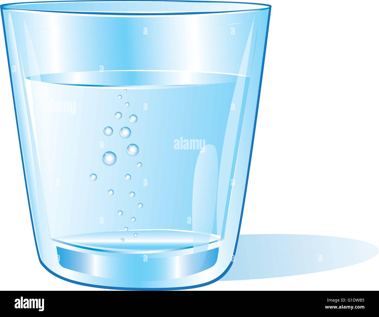 vector illustration of a glass of water Stock Vector