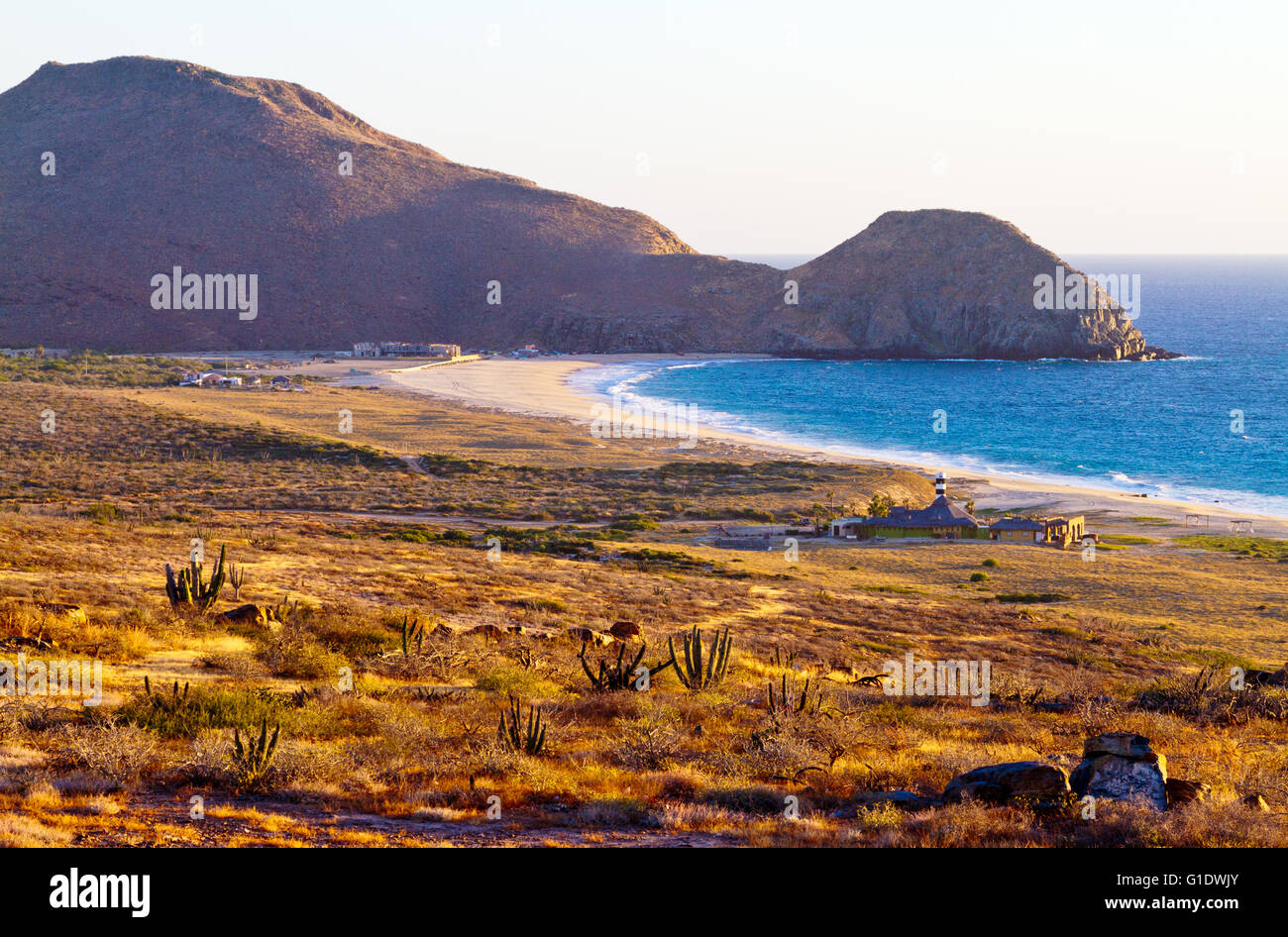 A view of El Faro Beach Club and Spa near Todos Santos, Baja, Mexico