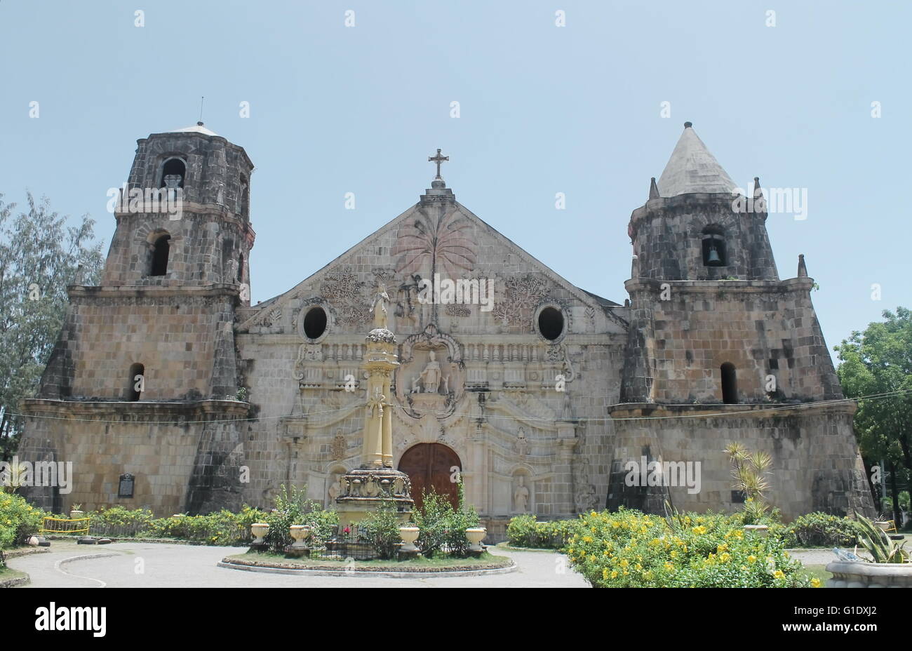 Miagao Church in Iloilo Philippines, an 18th Century Baroque-Romanesque style church built during the Spanish era of the country Stock Photo