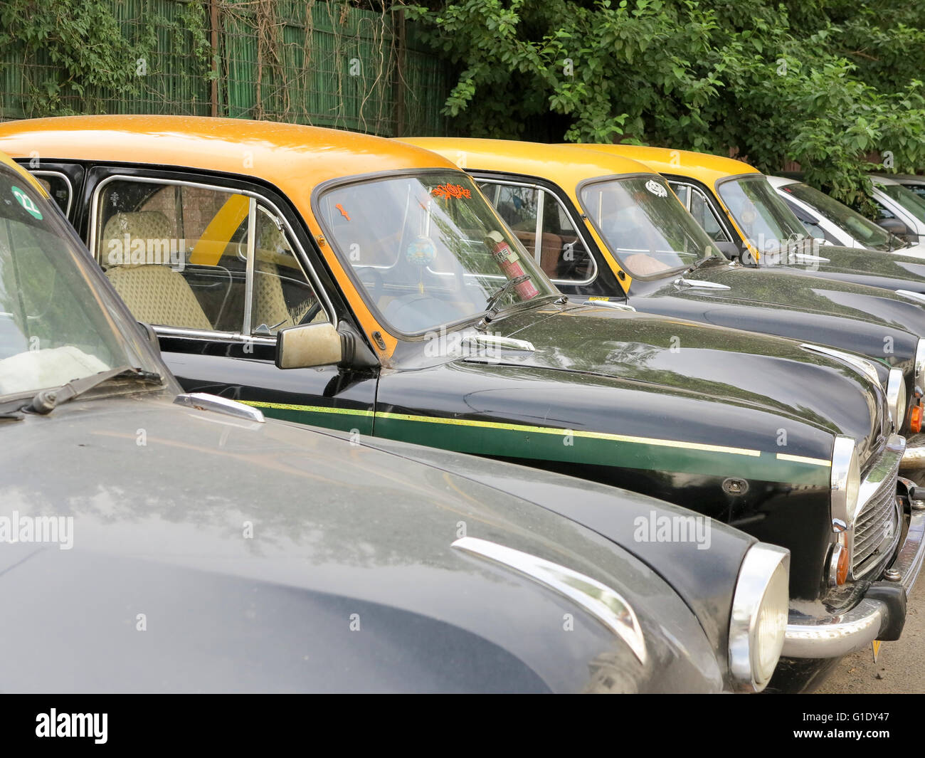 Indian taxis, Delhi, India Stock Photo