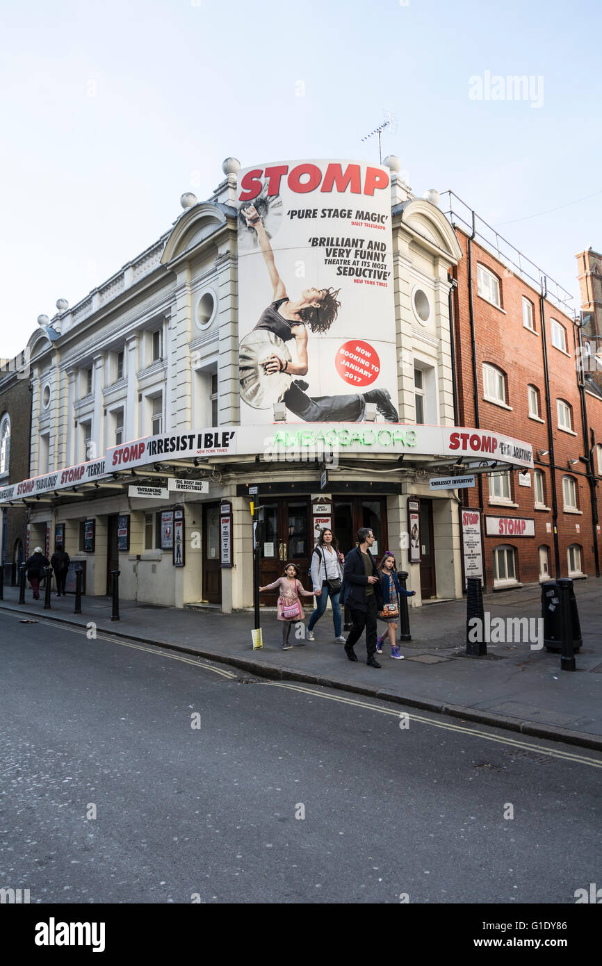 The Stomp musical at the The New Ambassadors Theatre in London, UK Stock Photo