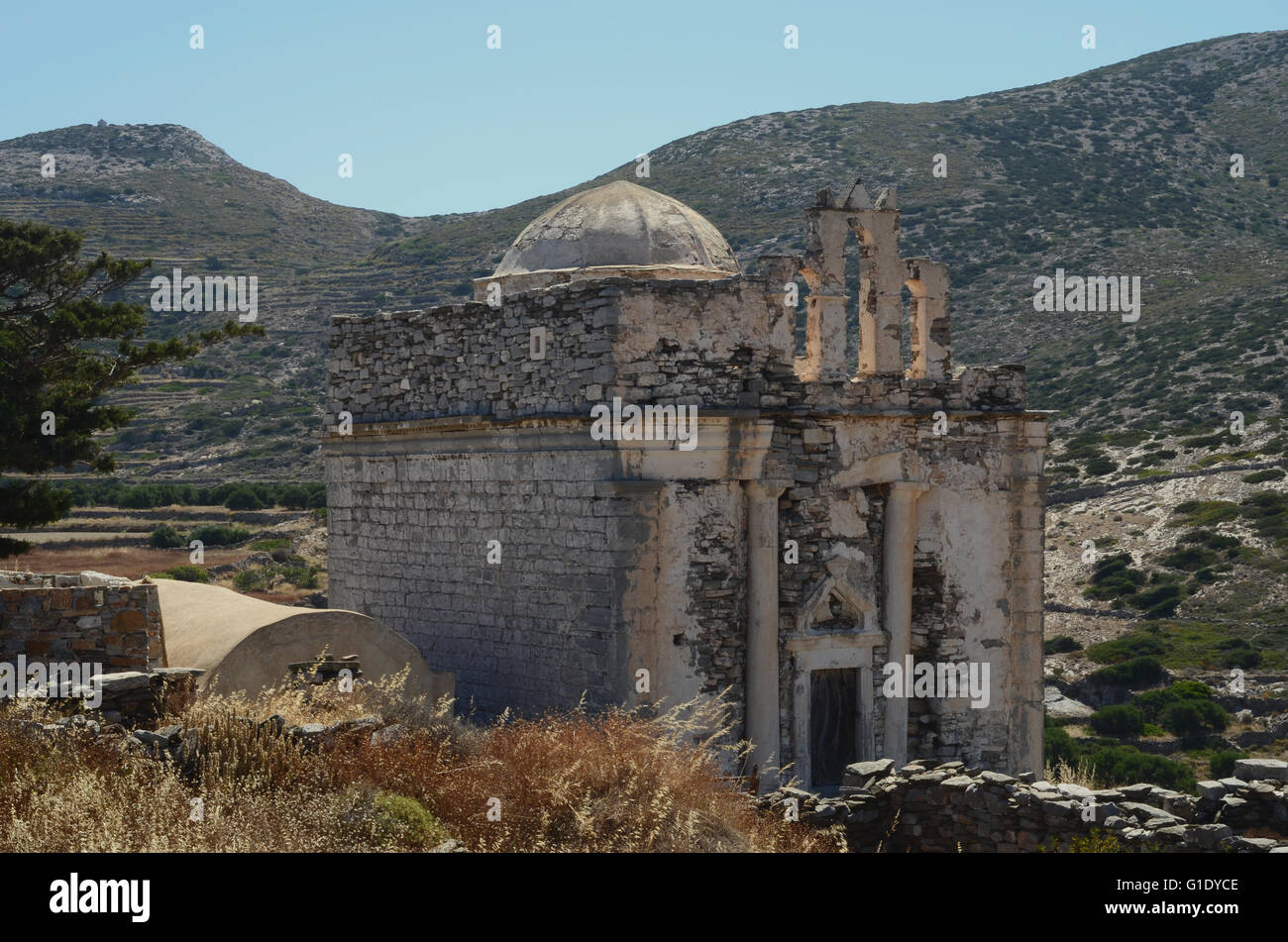 Episkopi  Byzantine Chyrch Cyclades   Greece Stock Photo