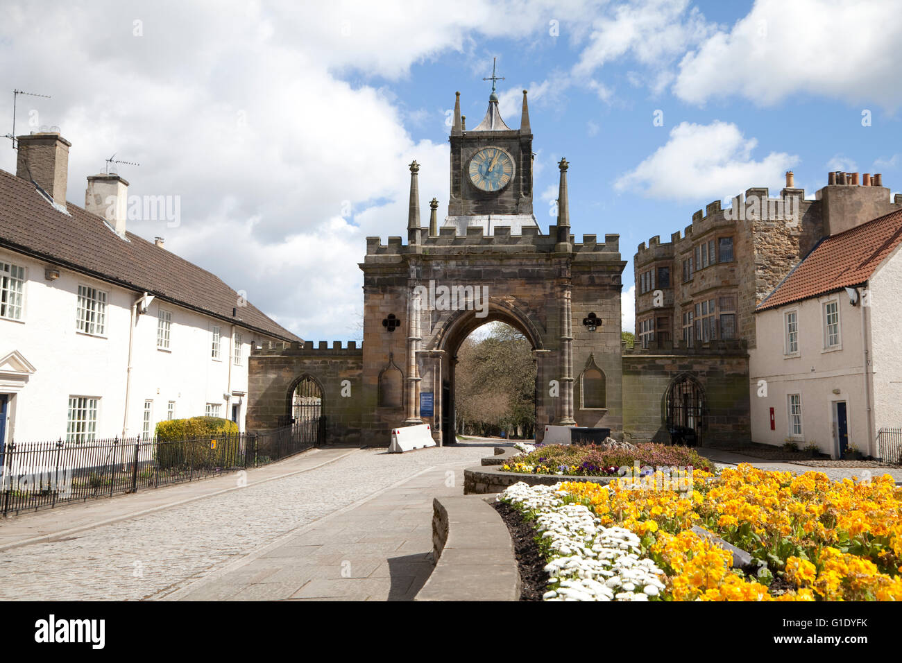 The gatehouse entrance to Auckland Castle in the town of Bishop ...