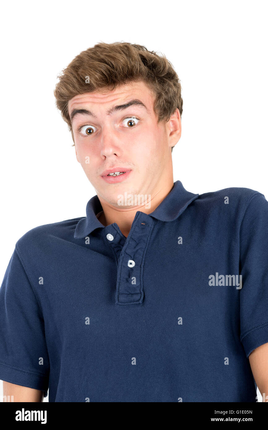 Happy surprised teenager male hi-res stock photography and images - Alamy