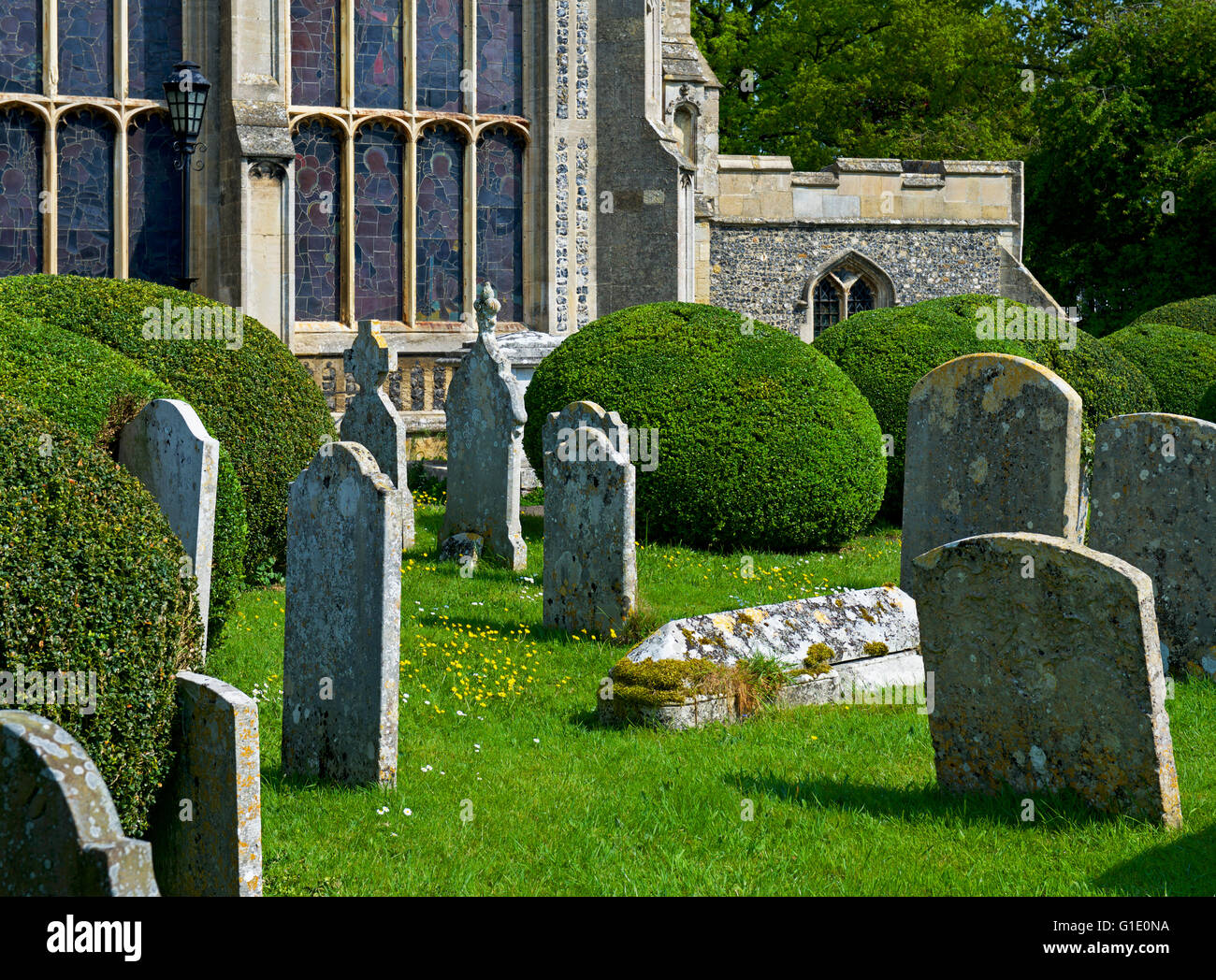 Church of St Peter and St Paul, in the village of Lavenham, Suffolk, England UK Stock Photo