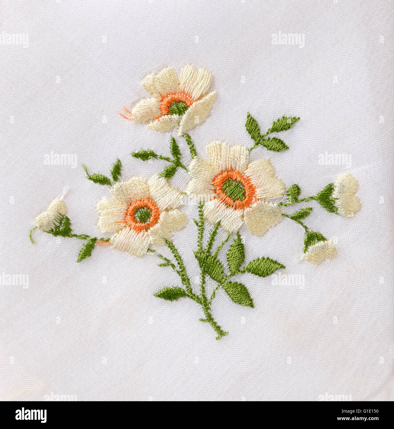 Flower embroidery hi-res stock photography and images - Alamy