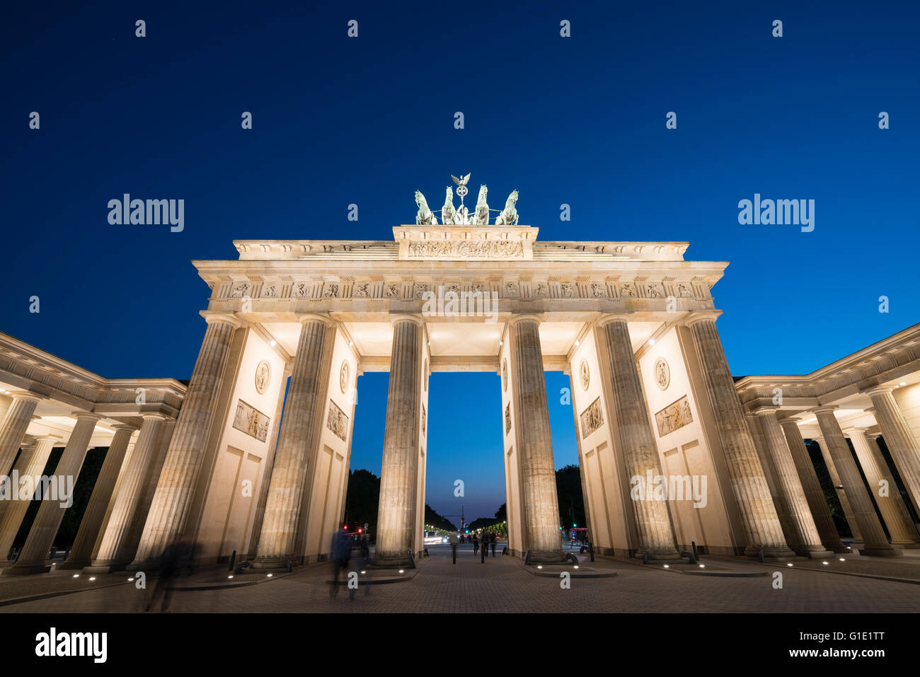Brandenburg Gate in the evening in Berlin Germany Stock Photo