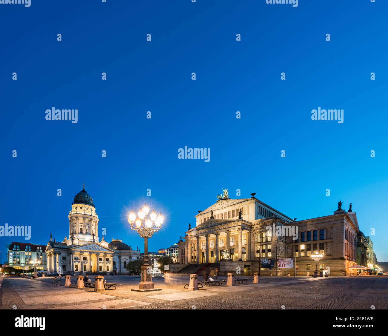 View of Gendarmenmarkt square in the evening in Mitte Berlin Germany Stock Photo
