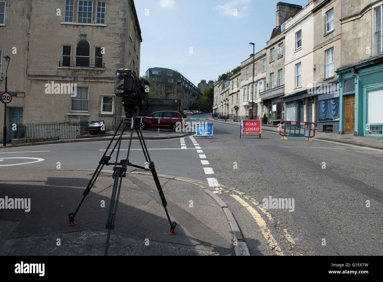 An unexploded World War II bomb was found at a school in Bath. The army arrived to remove it from the site, and police evacuated people from the neighbourhood. Stock Photo