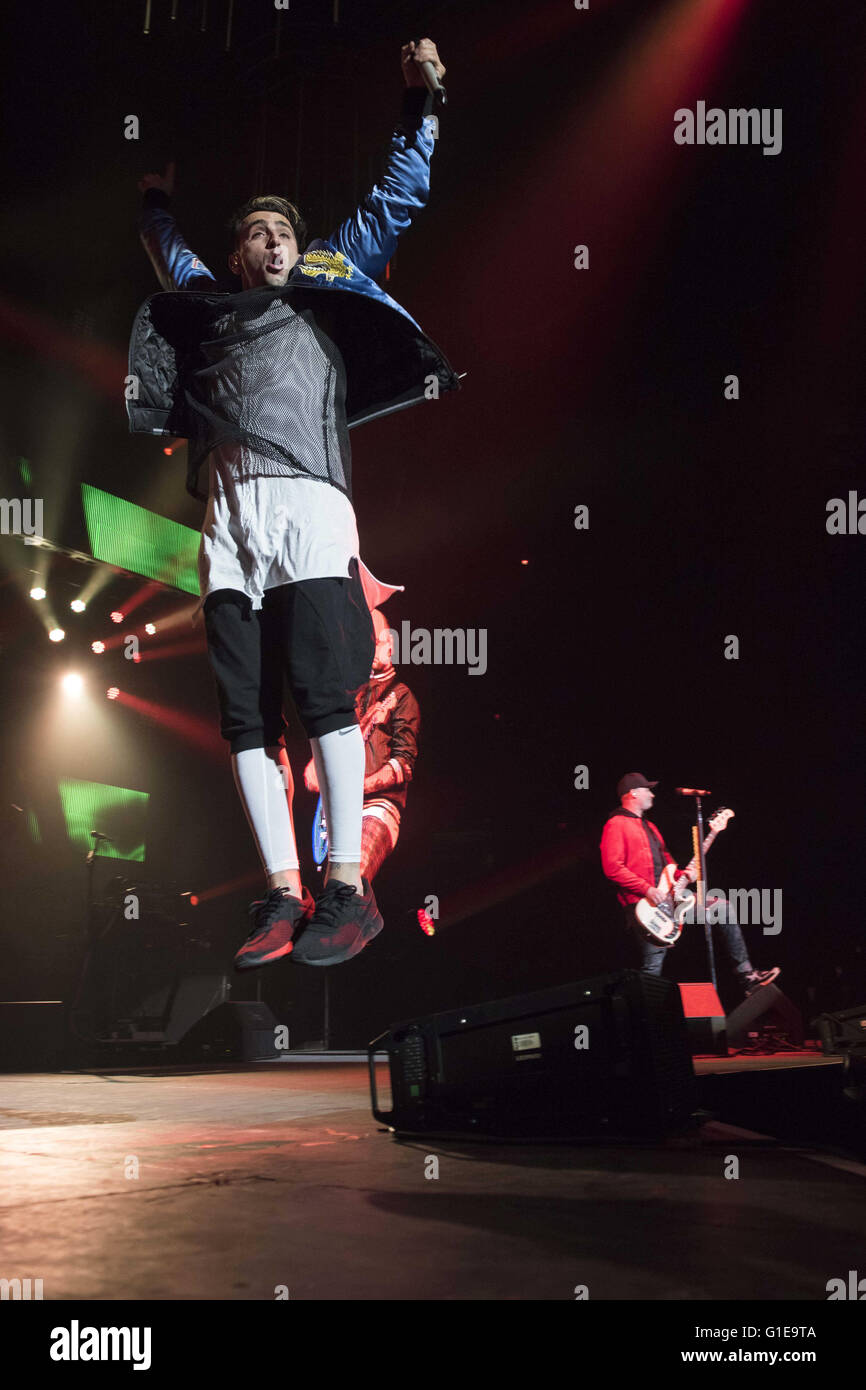 Calgary, AB, Canada. 13th May, 2016. Lead singer of JACOB HOGGARD of