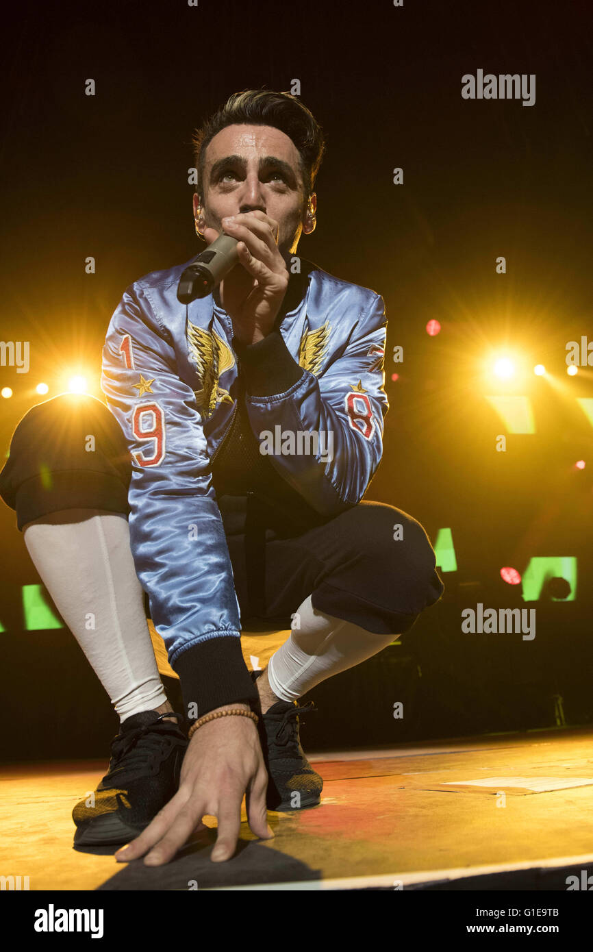 Calgary, AB, Canada. 13th May, 2016. Lead singer of JACOB HOGGARD of