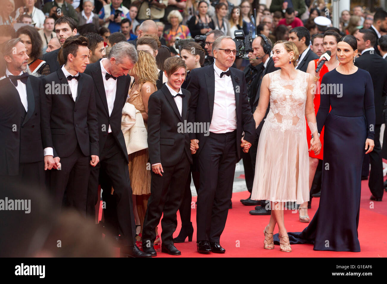 Cannes, France. 13th May, 2016. Director Bruno Dumont, Actors Raph ...