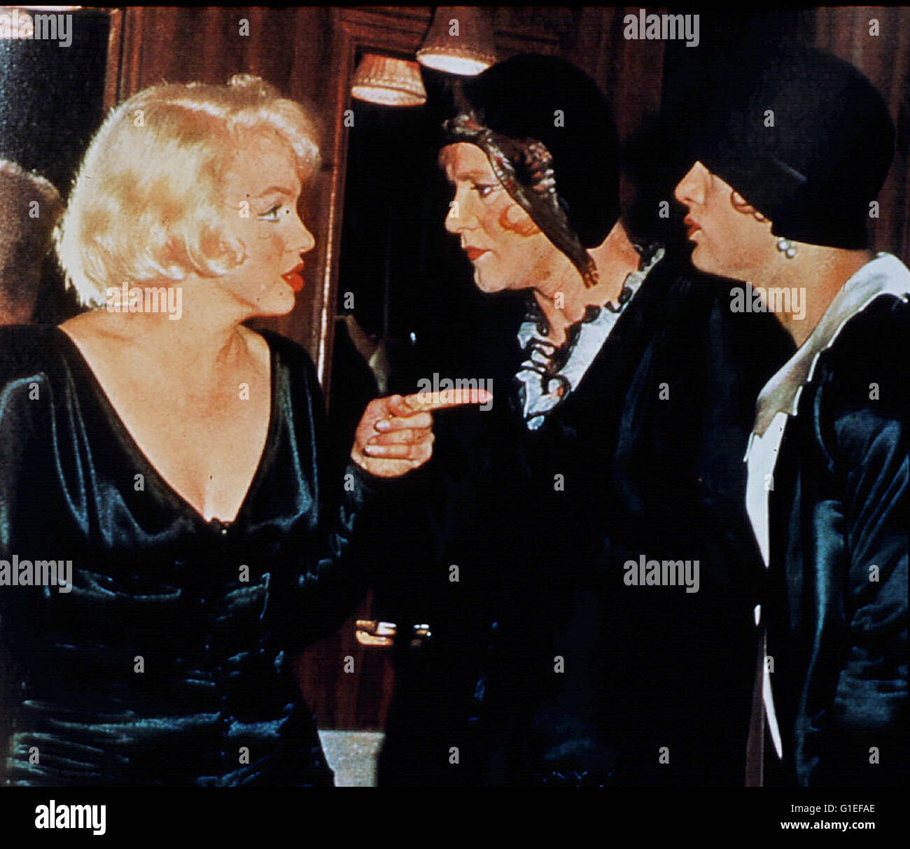 Manche mögen's heiß / Marilyn Monroe / Tony Curtis / Jack Lemmon, Stock Photo