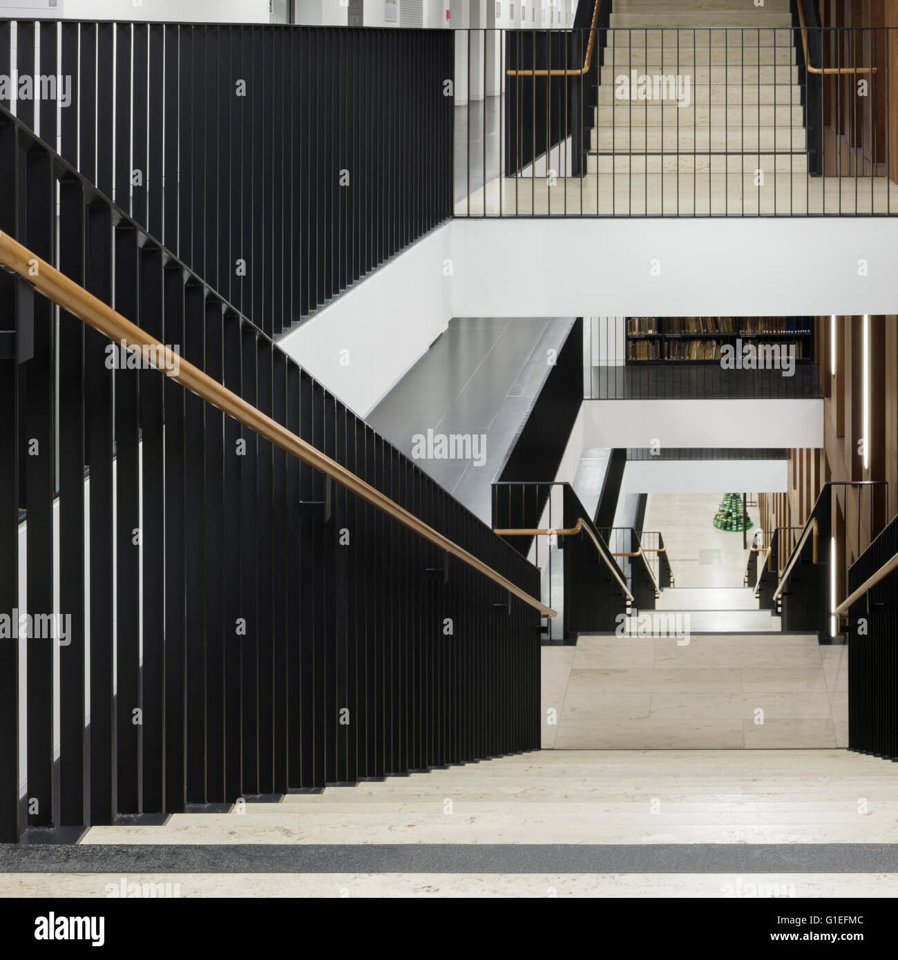 JacobundWilhelmGrimmZentrum, Berlin, Germany. Angled view looking