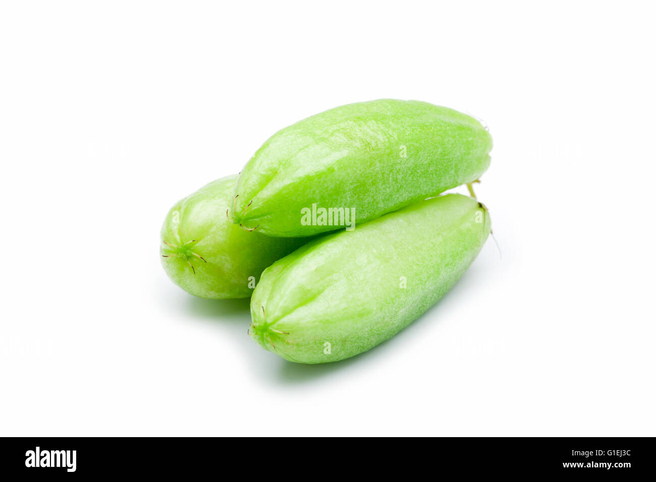 Averrhoa bilimbi isolated on white background. Stock Photo