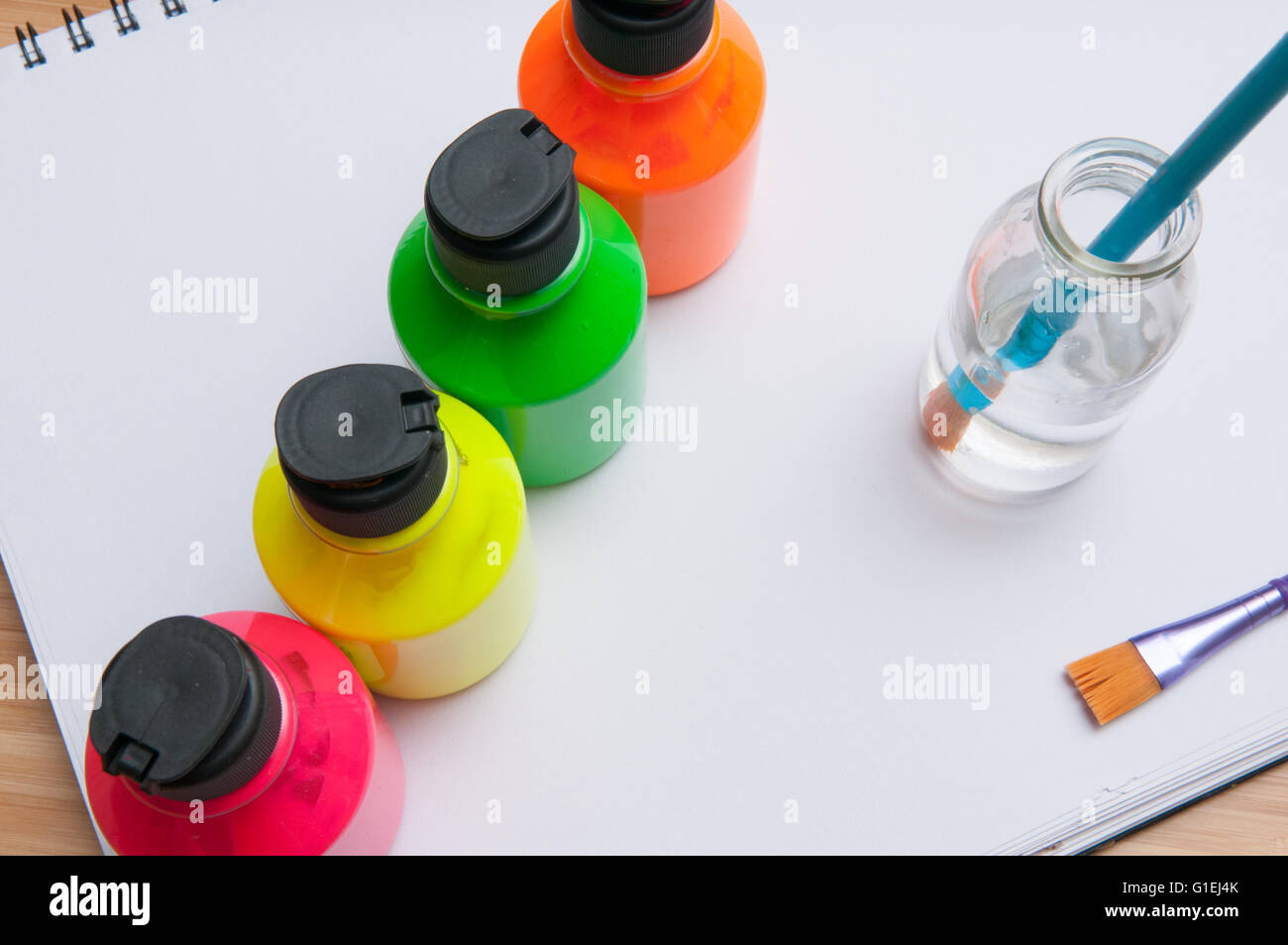 Paint pots brush above hires stock photography and images Alamy