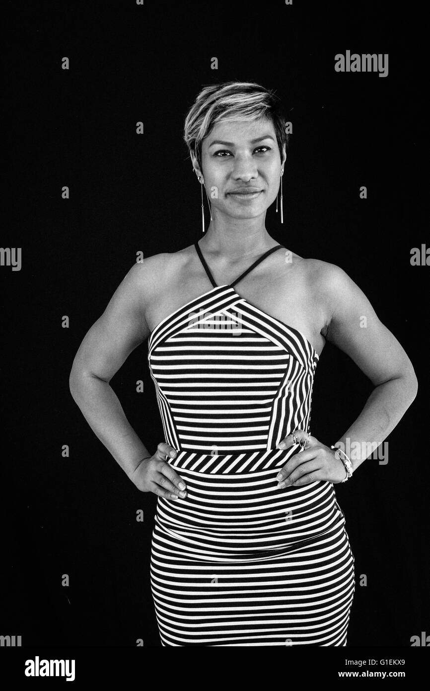 Studio shot woman Black and White Stock Photos & Images - Alamy