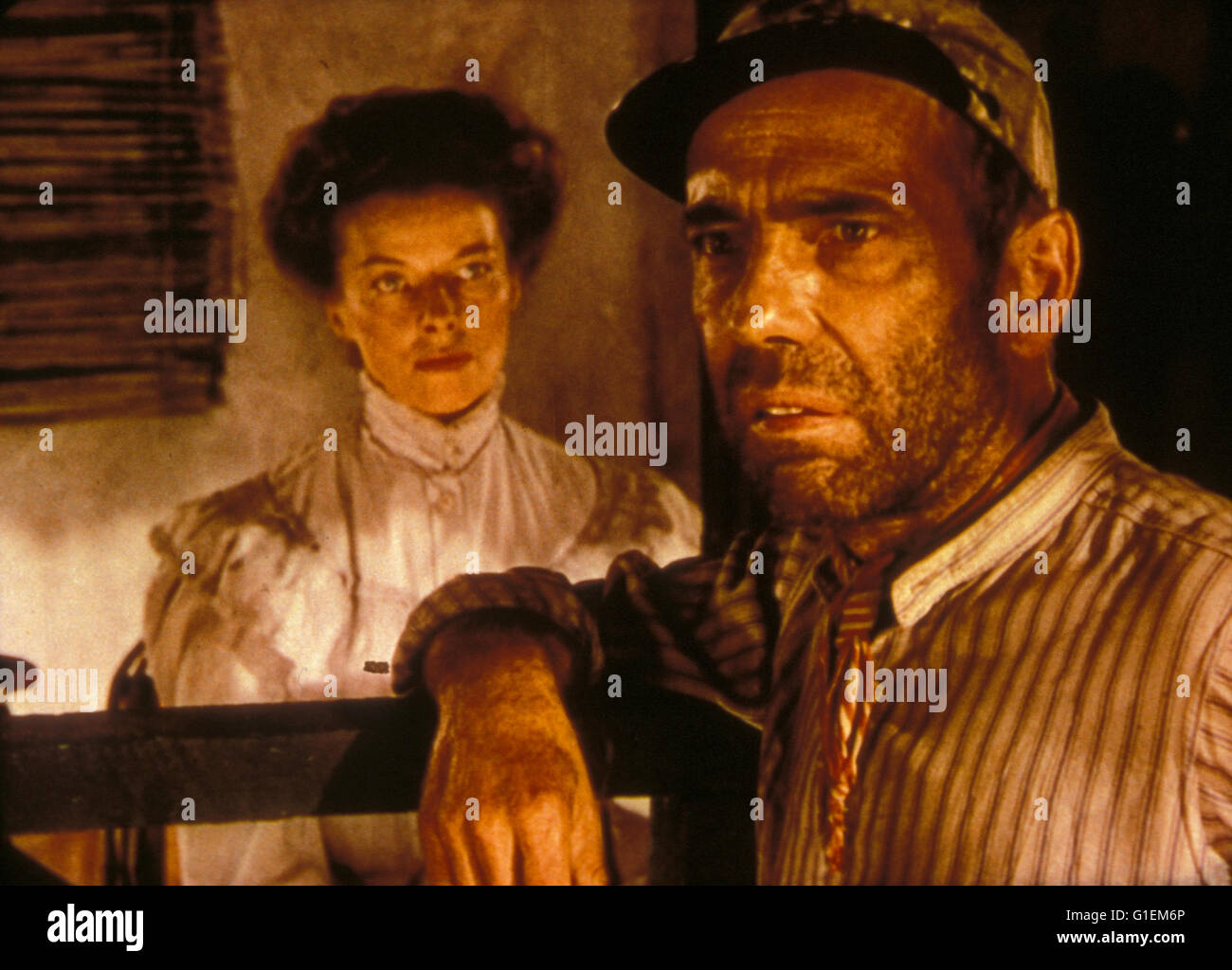 African Queen / Katharine Hepburn / Humphrey Bogart Stock Photo
