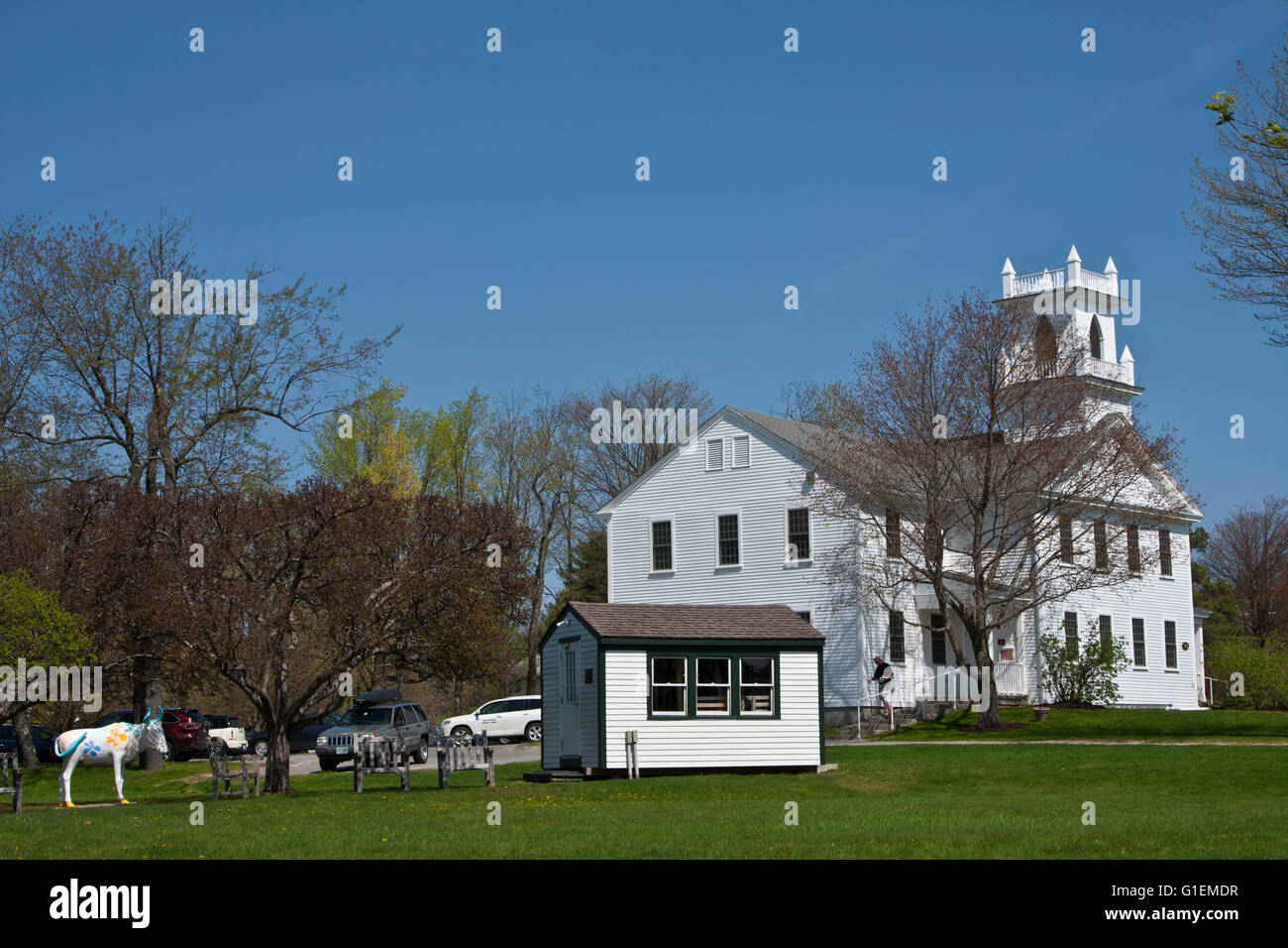 Town of New London, New Hampshire, USA. The building shown is the Town