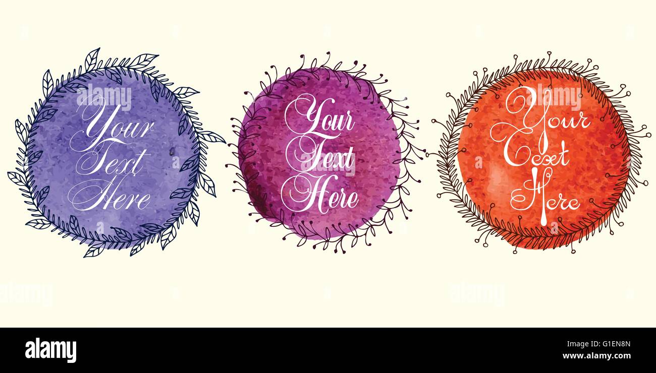 Vector colored frames set Stock Vector Image & Art - Alamy