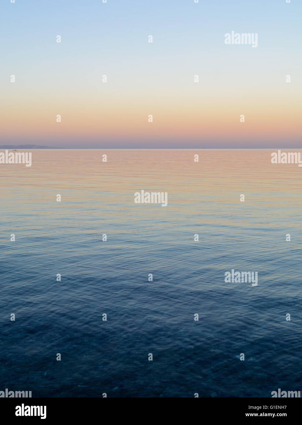 Beautiful sunset above the sea Stock Photo - Alamy