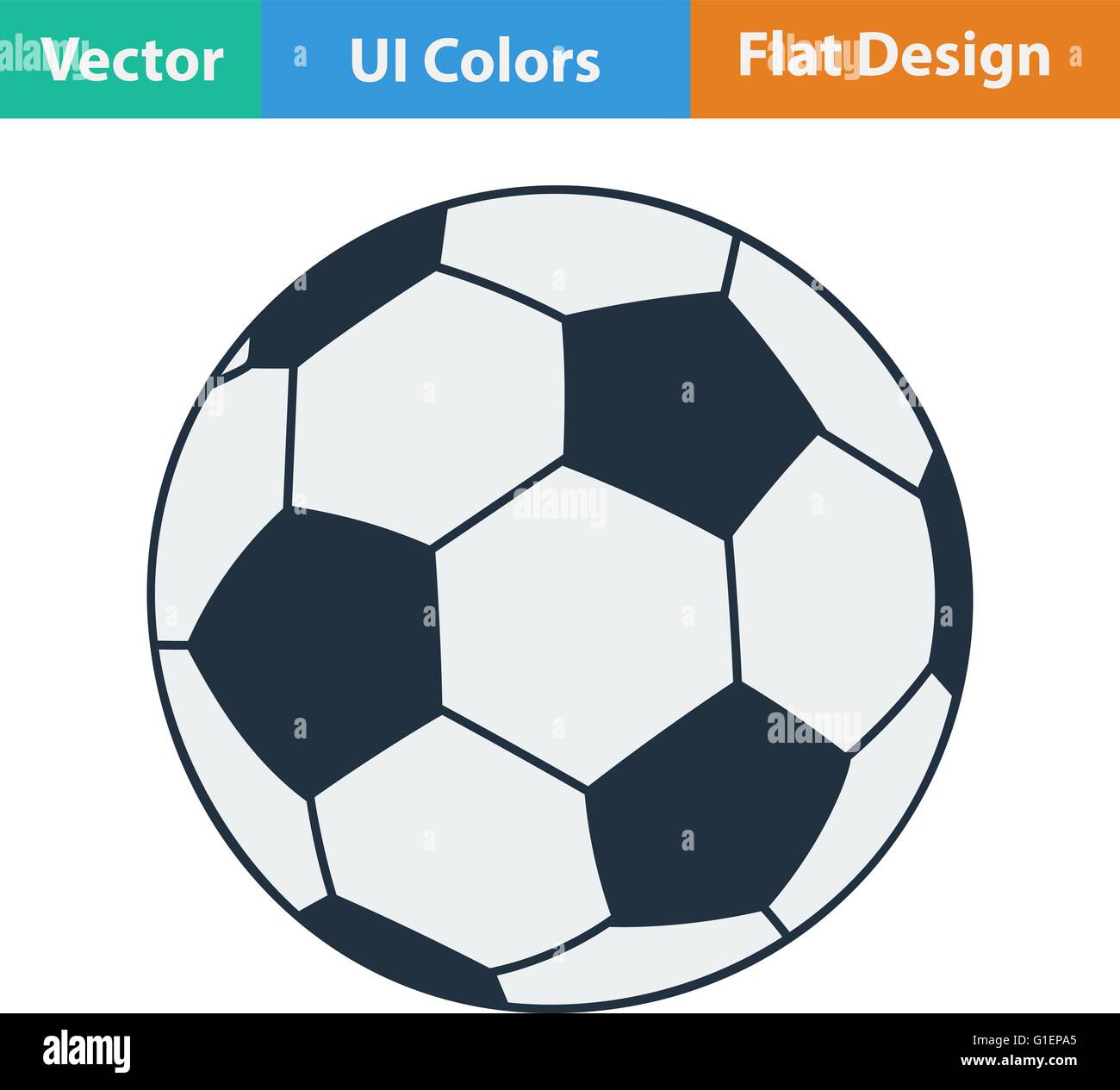 Flat design icon of football ball in ui colors. Vector illustration Stock  Vector Image & Art - Alamy
