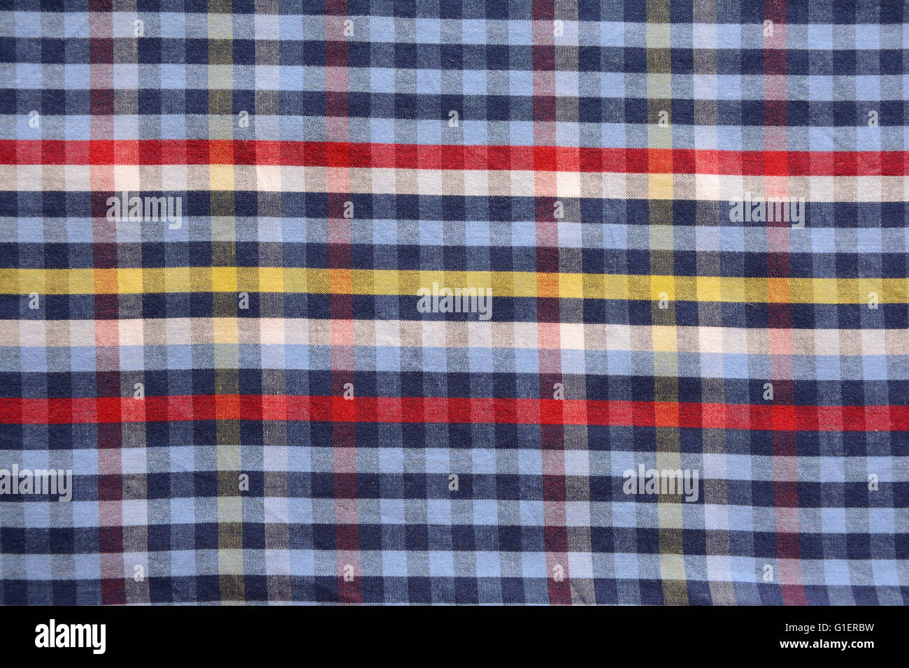 Colourful striped fabric cotton texture - background. Stock Photo