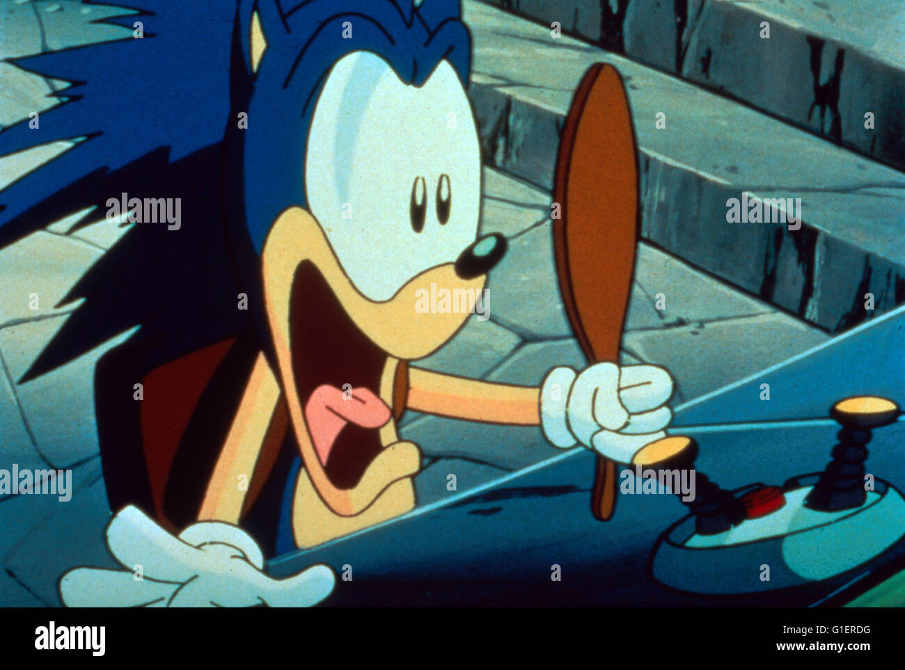 Adventures Of Sonic The Hedgehog, aka: Sonic der irre Igel, Zeichentrickserie, USA 1993, Charakter: Sonic der Igel Stock Photo