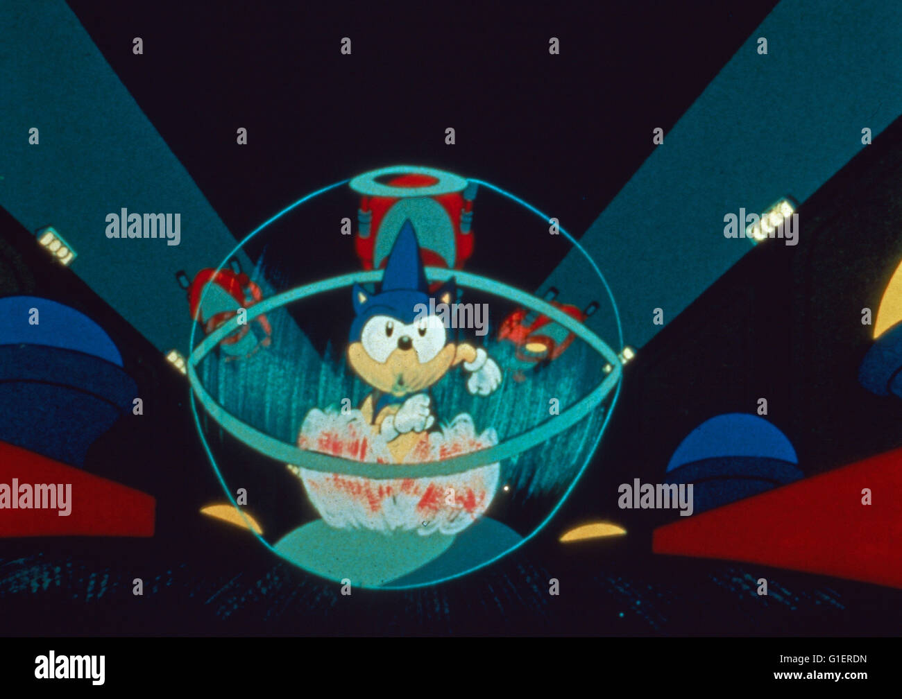 Adventures Of Sonic The Hedgehog, aka: Sonic der irre Igel, Zeichentrickserie, USA 1993, Charakter: Sonic der Igel Stock Photo