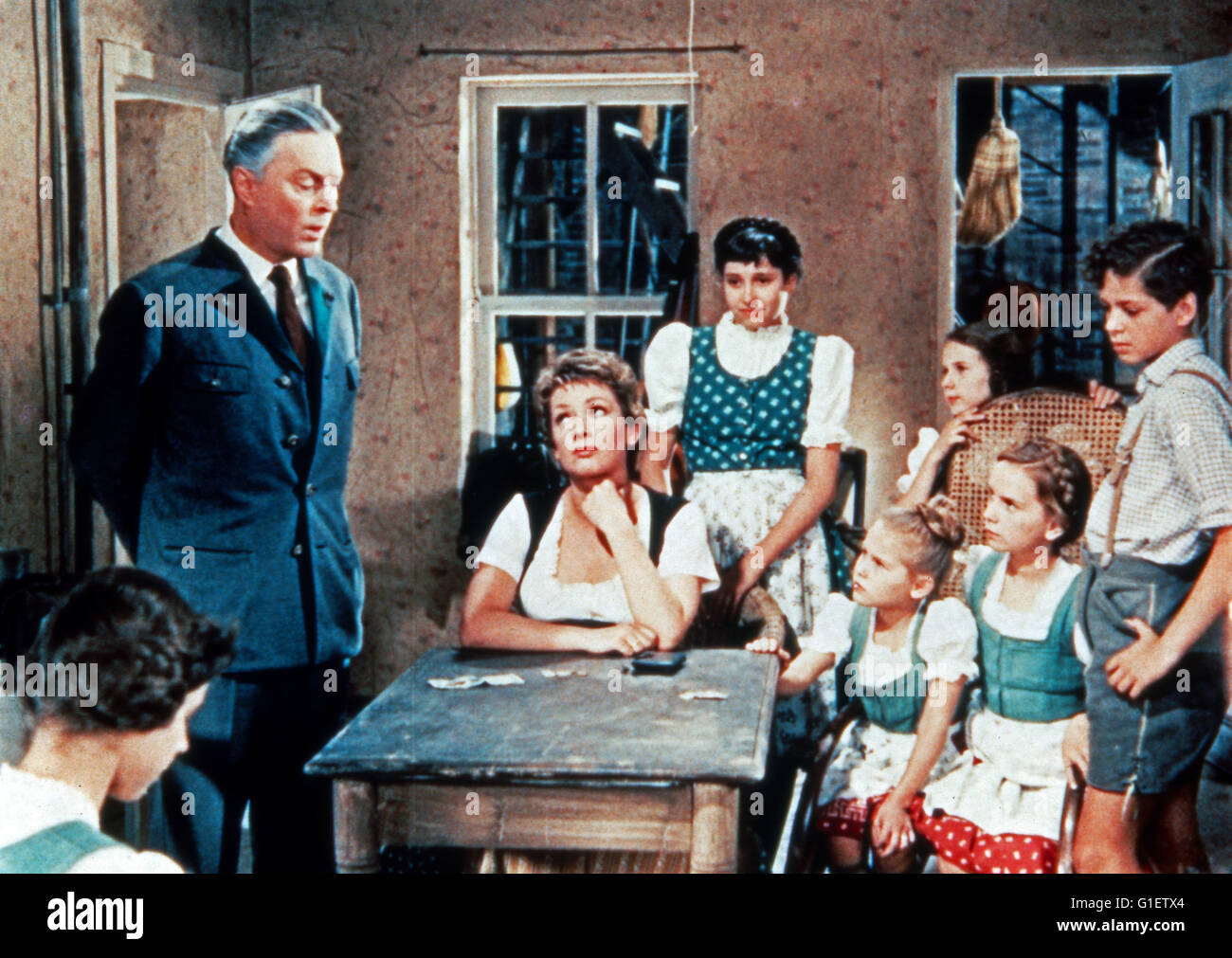 Die Trapp Familie in Amerika, Deutschland 1958, Regie: Wolfgang Liebeneiner, Darsteller: Hans Holt (links), Ruth Leuwerik (2. v. l.) Stock Photo
