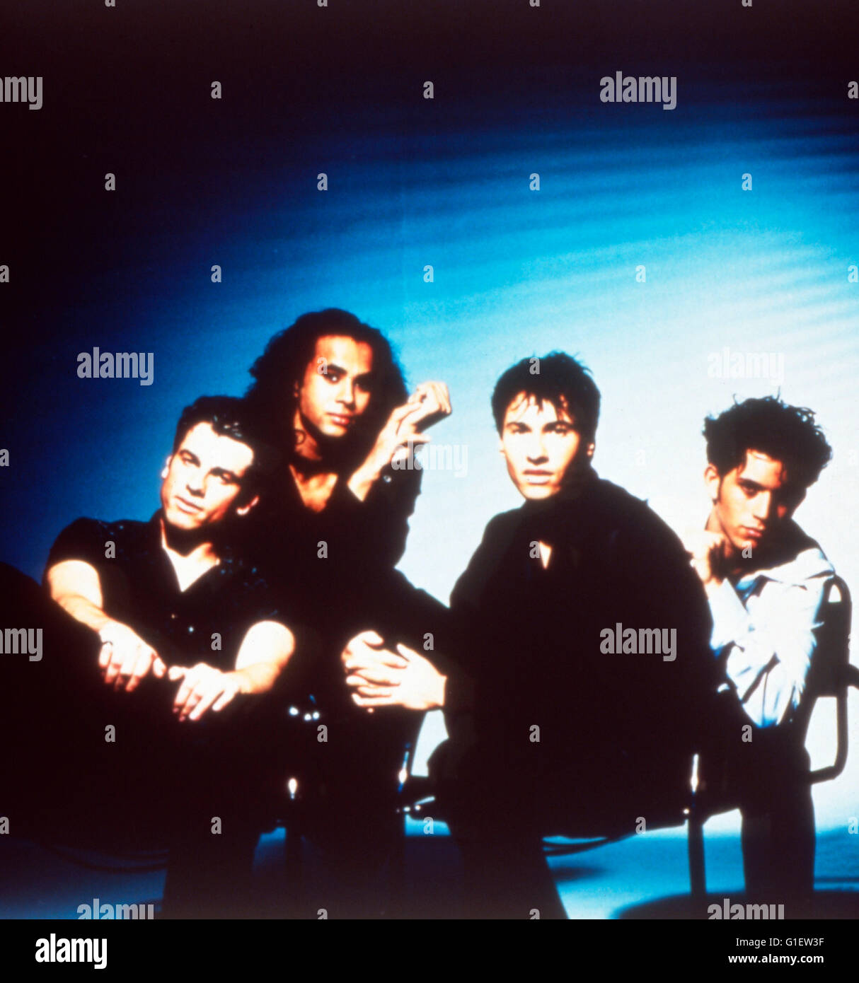 Die englische Boygroup Worlds Apart, 1990er Jahre. English boy band