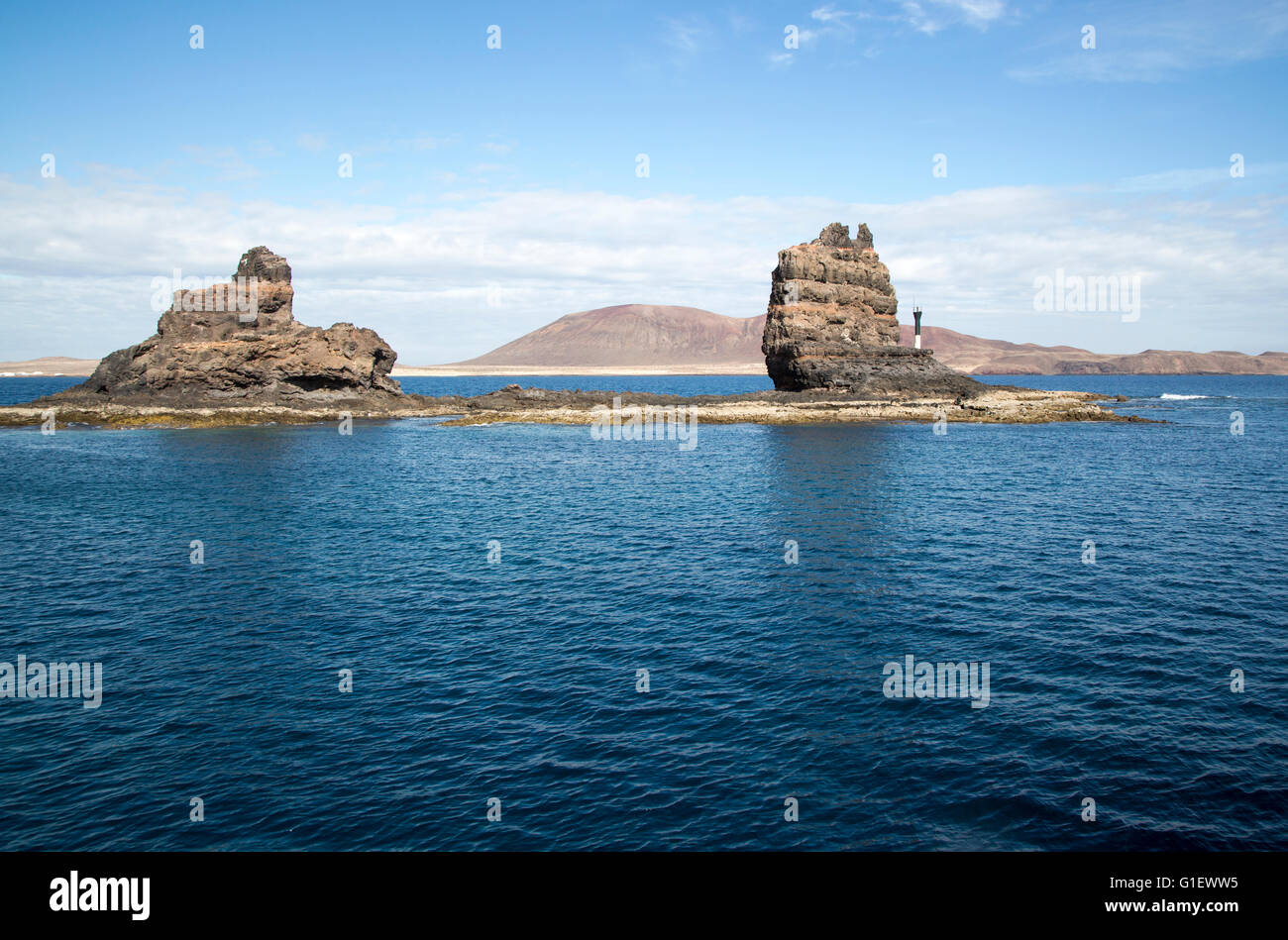 Rocky headland of Punta Fariones, Chinijo Archipelago, Orzola, Lanzarote, Canary Islands, Spain Stock Photo
