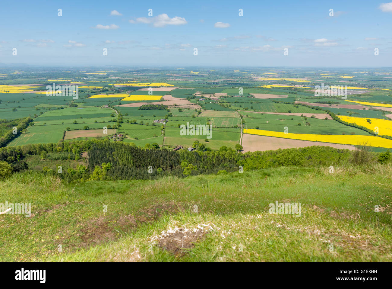 A view from the top of the Wrekin in shropshire Stock Photo Alamy