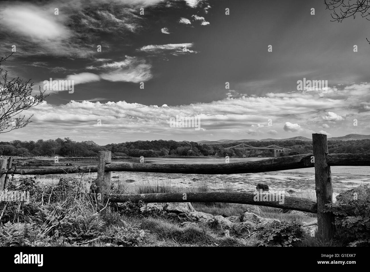Menai bridge Black and White Stock Photos & Images Alamy