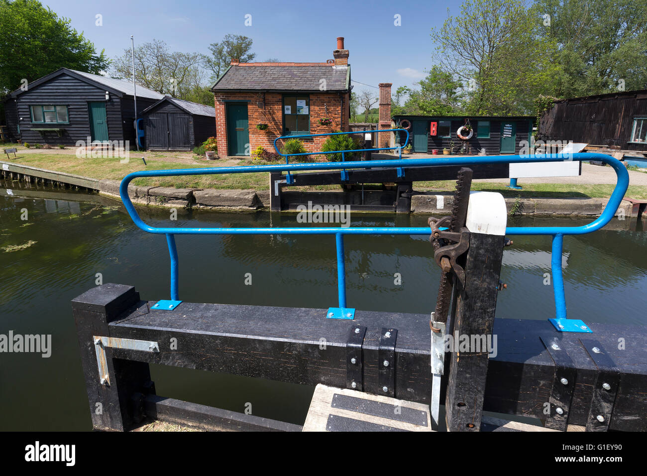 Papermill lock is a popular and beautiful tourist location, in mid