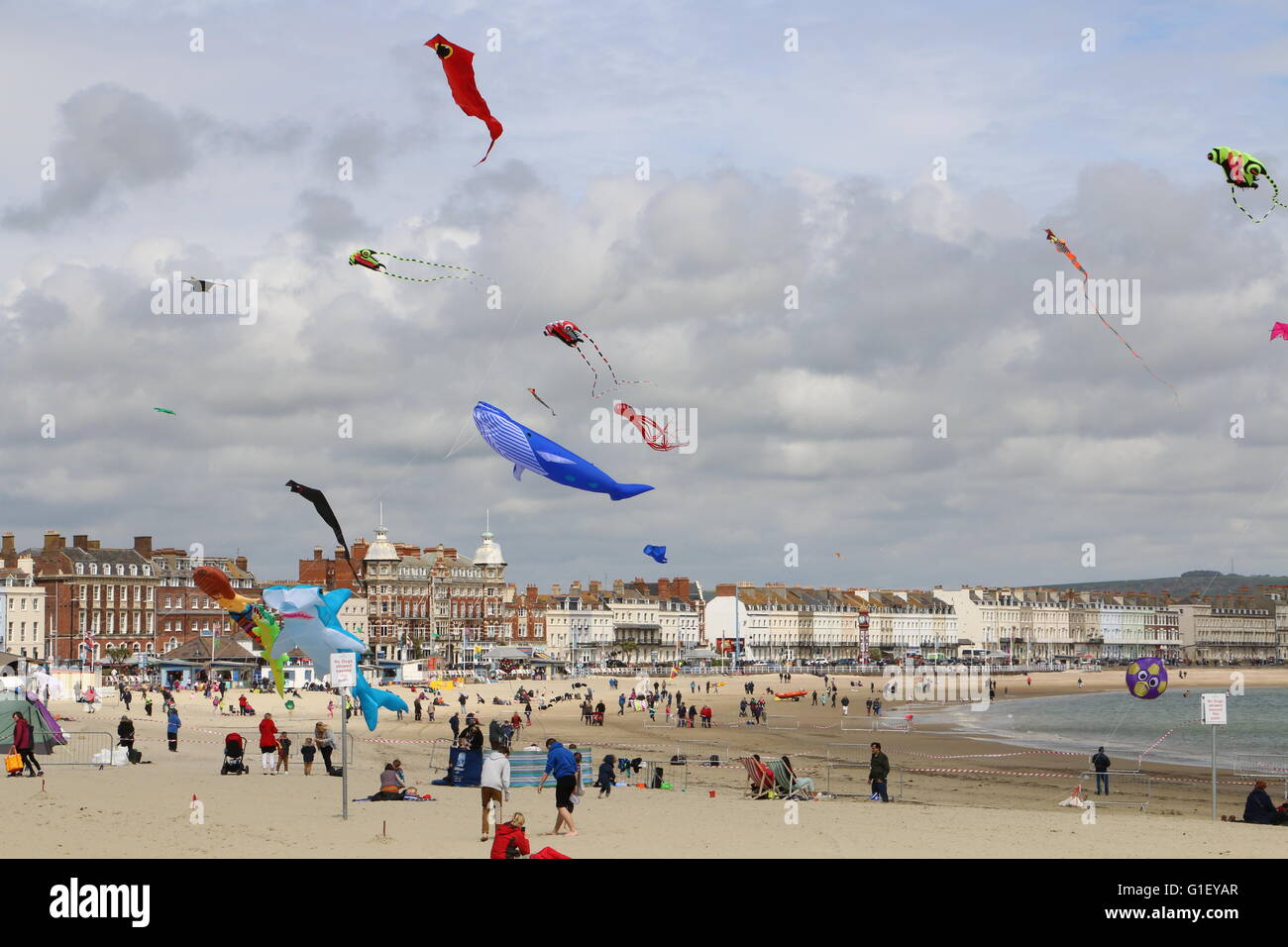 Kite festival on Weymouth beach Stock Photo Alamy